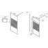 Душевая перегородка Walk-In VSW-1HC100CFB, 1000*2000, черный, стекло прозрачное/рифленое