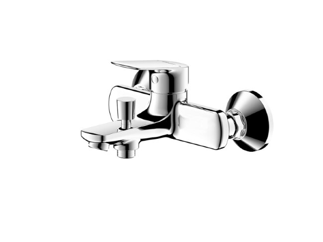 Смеситель для ванны короткий излив Bravat Rhein F6429564CP-01-ENG