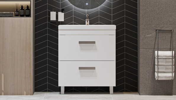 Тумба напольная VELVEX Orlando 70 белый матовый