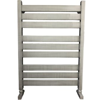 Полотенцесушитель Ника MODERN ЛМ-7 80/50 Matt Antique Silver с вентилями (комплект люкс)