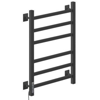 Полотенцесушитель Электрич.кабельный Ника STEP-1 60/50 RAL9005 черный матовый левый тэн