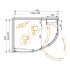 Душевой уголок CEZARES ELENA-W-RH-1-120/90-C-Cr-R