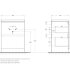 База под раковину напольная BelBagno ALBANO-600-2C-PIA-BL