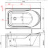 Акриловая ванна Aquanet West 120x70 (с каркасом)