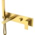 Смеситель для ванны встроенный Qubic Matt Gold