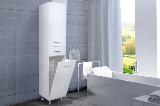 Пенал напольный с бельевой корзиной Onika Модерн 26 402607 правый Пенал напольный с бельевой корзиной Onika Модерн 26 402607 правый