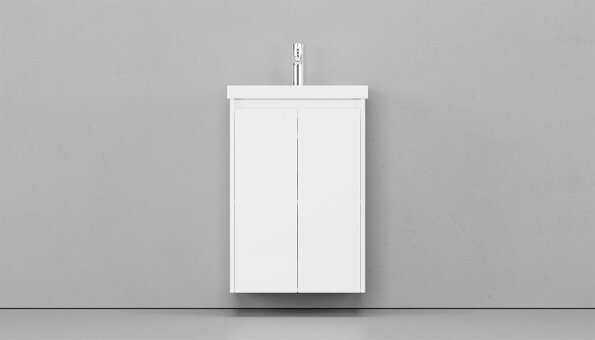 Тумба подвесная VELVEX Klaufs 50.2D-616.216 с раковиной Cersanit COMO 50