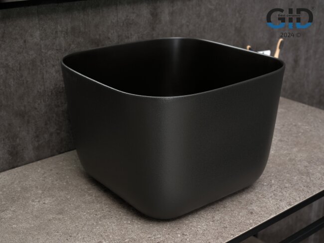Раковина Gid N9301bg 53356 накладная черная графит 36x36x25.5 Раковина Gid N9301bg 53356 накладная черная графит 36x36x25.5