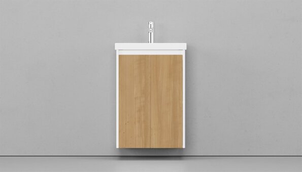 Тумба подвесная VELVEX Klaufs 50.2D-617.216 с раковиной Cersanit COMO 50