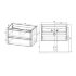 База под раковину Vico 800 подвесная, 2 выкатных ящика soft close, Beton База под раковину Vico 800 подвесная, 2 выкатных ящика soft close, Beton