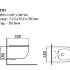 Подвесной унитаз B&W W-701 Rimless / UF seat cover / Fixing screw (520x360x310)