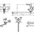 Смеситель для ванны длинный излив Bravat Louise F6191183CP-01L-RUS