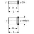 Подсоединительный комплект Geberit для подвесного унитаза, длина 30 см: d=110мм, d1=45мм, Матовый хром