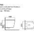 Подвесной унитаз B&W W-703 Rimless / UF seat cover / Fixing screw (480x370x370)