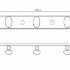 Планка с 3-мя крючками 22 см BEMETA хром