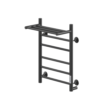Полотенцесушитель Электрич.кабельный Ника WAY-2 60/50 с полкой RAL9005 черный матовый правый тэн