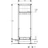 Монтажный элемент Geberit Duofix для душевых систем, 130 см, с водоотводом в стене, настенным смесителем для скрытого монтажа, высота стяжки для напольного стока 65–90 мм