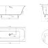 Ванна каменная встраиваемая матовая 170x75 Salini ORLANDA AXIS 103213MRH окрашена по RAL снаружи