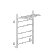 Полотенцесушитель Электрич.кабельный Ника WAY-2 60/50 с полкой RAL9016 белый матовый левый тэн