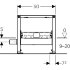 Монтажный элемент Geberit Duofix для душевых систем, 50 см, с водоотводом в стене, высота стяжки для напольного стока 90–200 мм