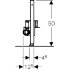 Монтажный элемент Geberit Duofix для душевых систем, 50 см, с водоотводом в стене, высота стяжки для напольного стока 90–200 мм