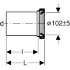 Соединительный патрубок Geberit с манжетой и защитной заглушкой: d=110мм, Матовый хром