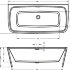 Акриловая ванна ADORE FS 180x86