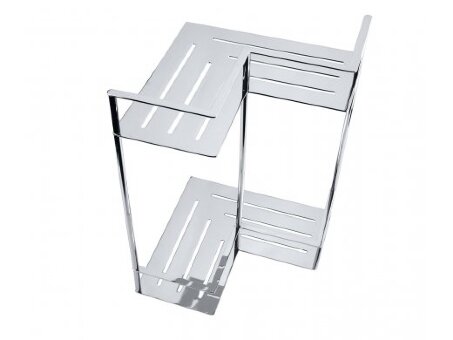 Двойная полочка для мыла угловая 42 см BEMETA CYTRO хром