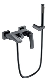 Смеситель для ванны с душ.гарнитуром VENTURO Shine Gun Metall