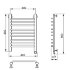 Полотенцесушитель Электрич. Ника TRAPEZIUM ЛТ (Г2) 80/40 правый тэн