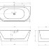Акриловая ванна ABBER AB9216-1.7