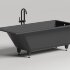 Ванна каменная встраиваемая матовая 170x75 Salini CASCATA 104113MRF окрашена по RAL