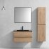 База под раковину Luka 800 подвесная, 2 выкатных ящика soft-close, N.Oak