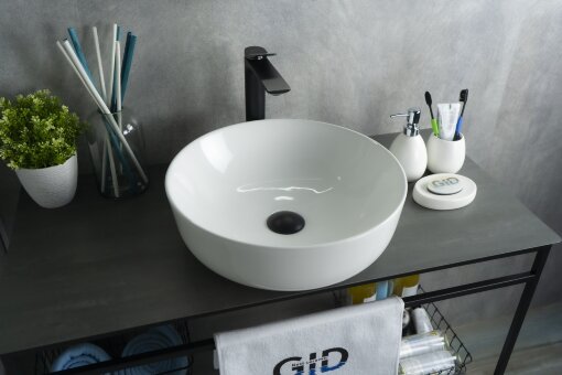 Раковина Gid D1315 51182 накладная белая 41.5x41.5x13.5