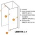 Душевая перегородка CEZARES LIBERTA-L-1-85-C-Cr