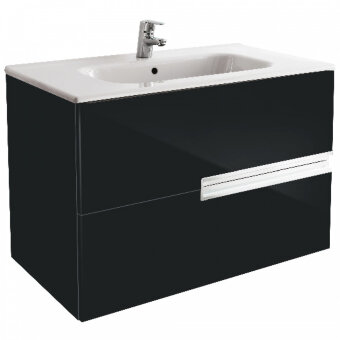 Тумба под раковину Roca Victoria Nord Black Edition 80 2 ящика ZRU9000097 Тумба под раковину Roca Victoria Nord Black Edition 80 2 ящика ZRU9000097