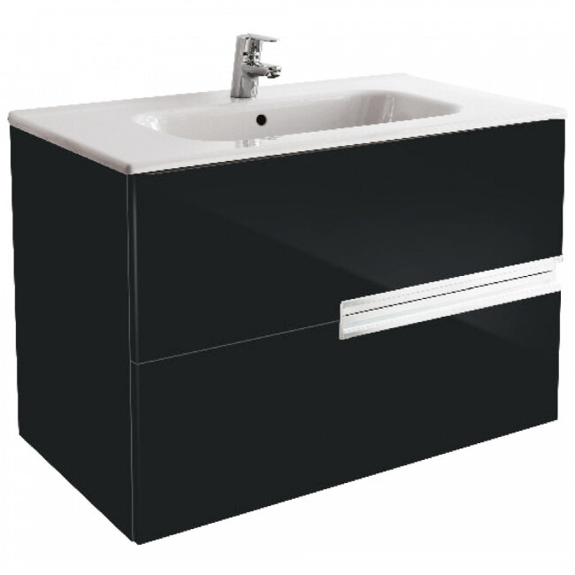 Тумба под раковину Roca Victoria Nord Black Edition 80 2 ящика ZRU9000097 Тумба под раковину Roca Victoria Nord Black Edition 80 2 ящика ZRU9000097