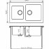 Мойка кухонная сталь/керамика 89x50 TOLERO Twist TTS-840 серая металлик