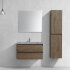 База под раковину Luka 800 подвесная, 2 выкатных ящика soft-close, R.Oak