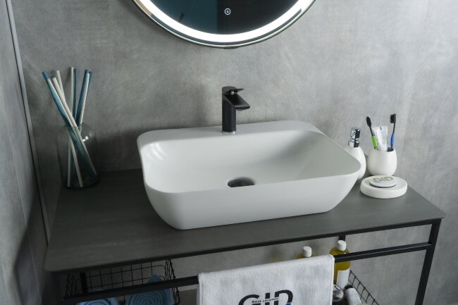 Раковина Gid N9047 51184 накладная белая 55x42x15 Раковина Gid N9047 51184 накладная белая 55x42x15