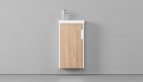 Тумба подвесная VELVEX Klaufs 40.1D-617.216 с раковиной Cersanit COMO 40