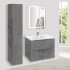 База под раковину Mia 650 подвесная, 2 выкатных ящика soft close, Beton