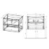 База под раковину Mia 650 подвесная, 2 выкатных ящика soft close, Beton